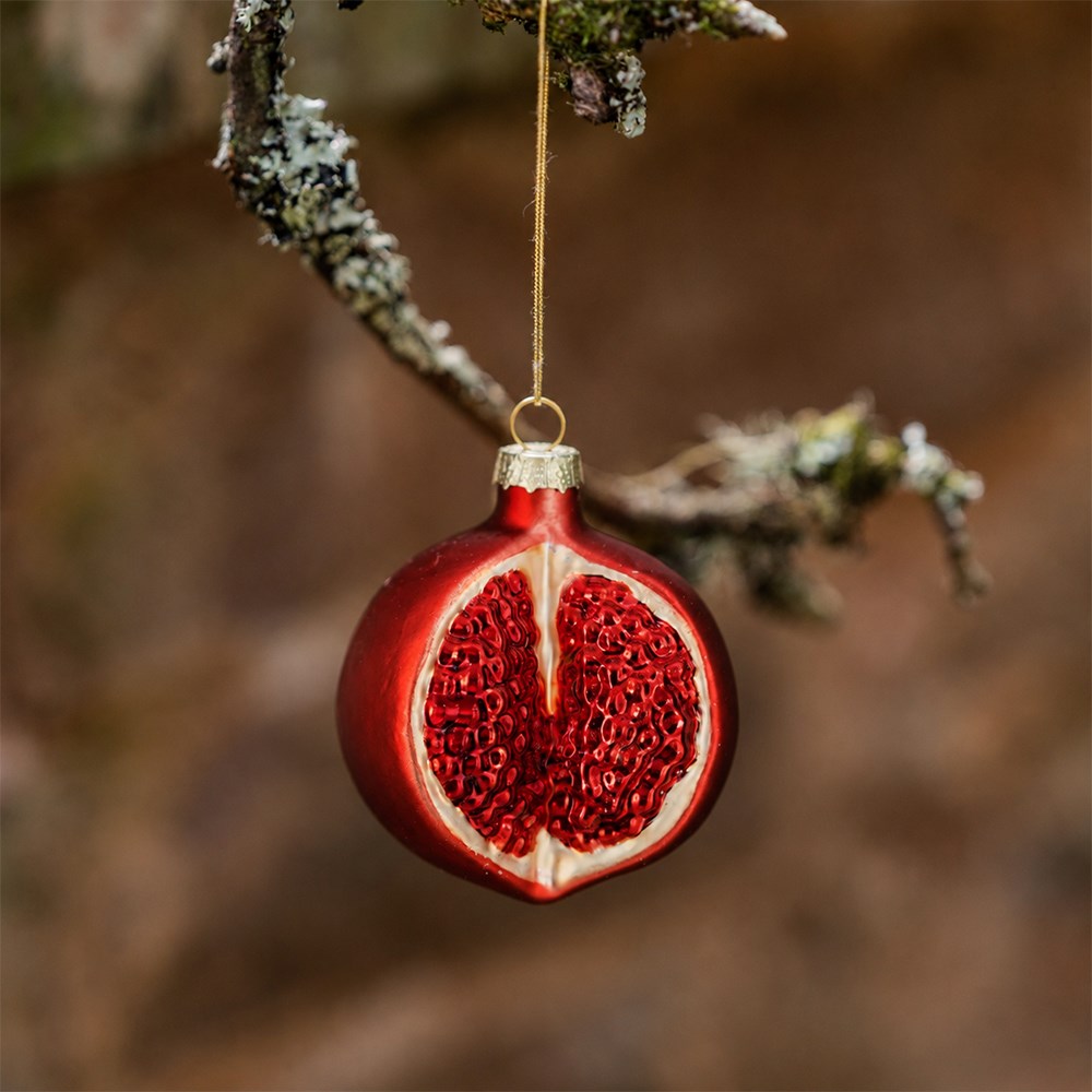 Glass pomegranate decoration