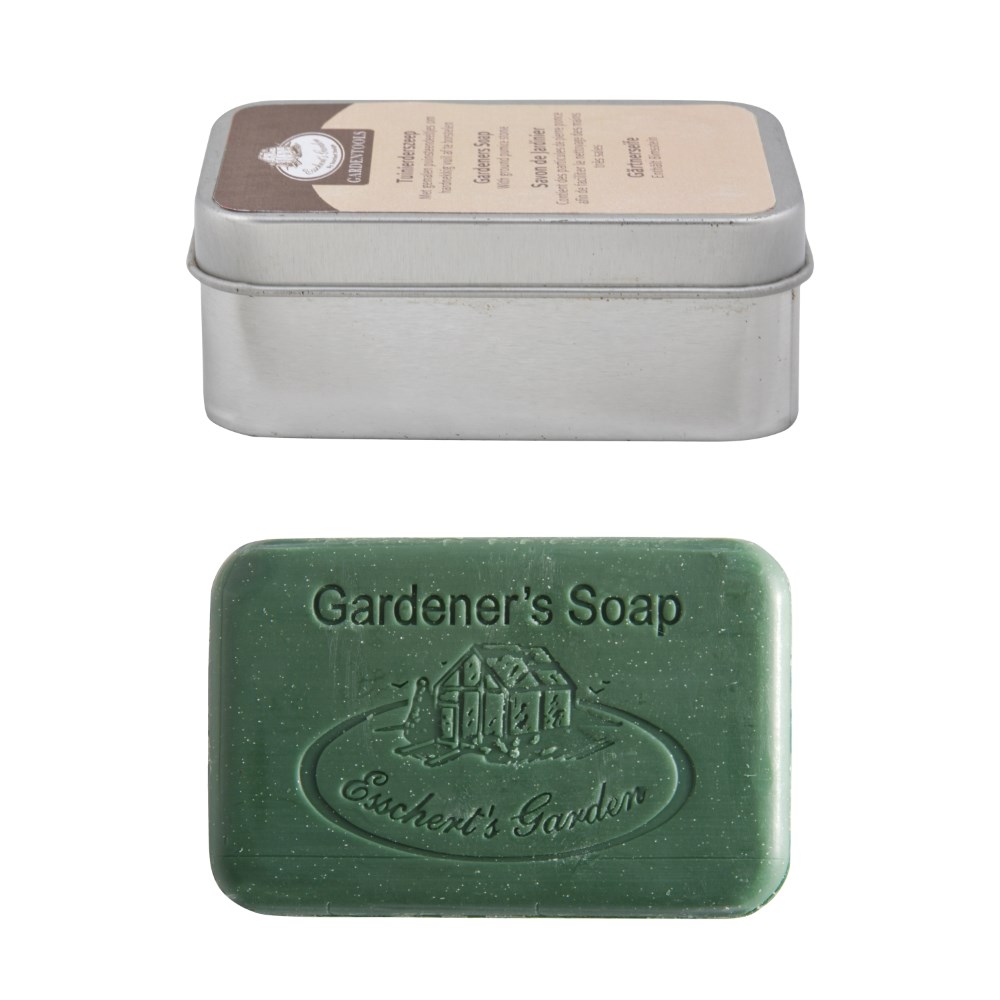 Gardener's soap in a tin
