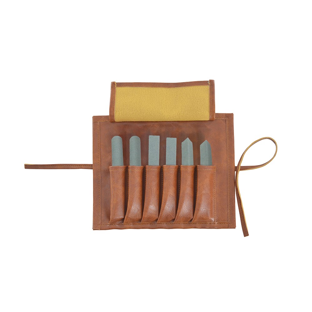 Set of sharpening stones with holder - shapes