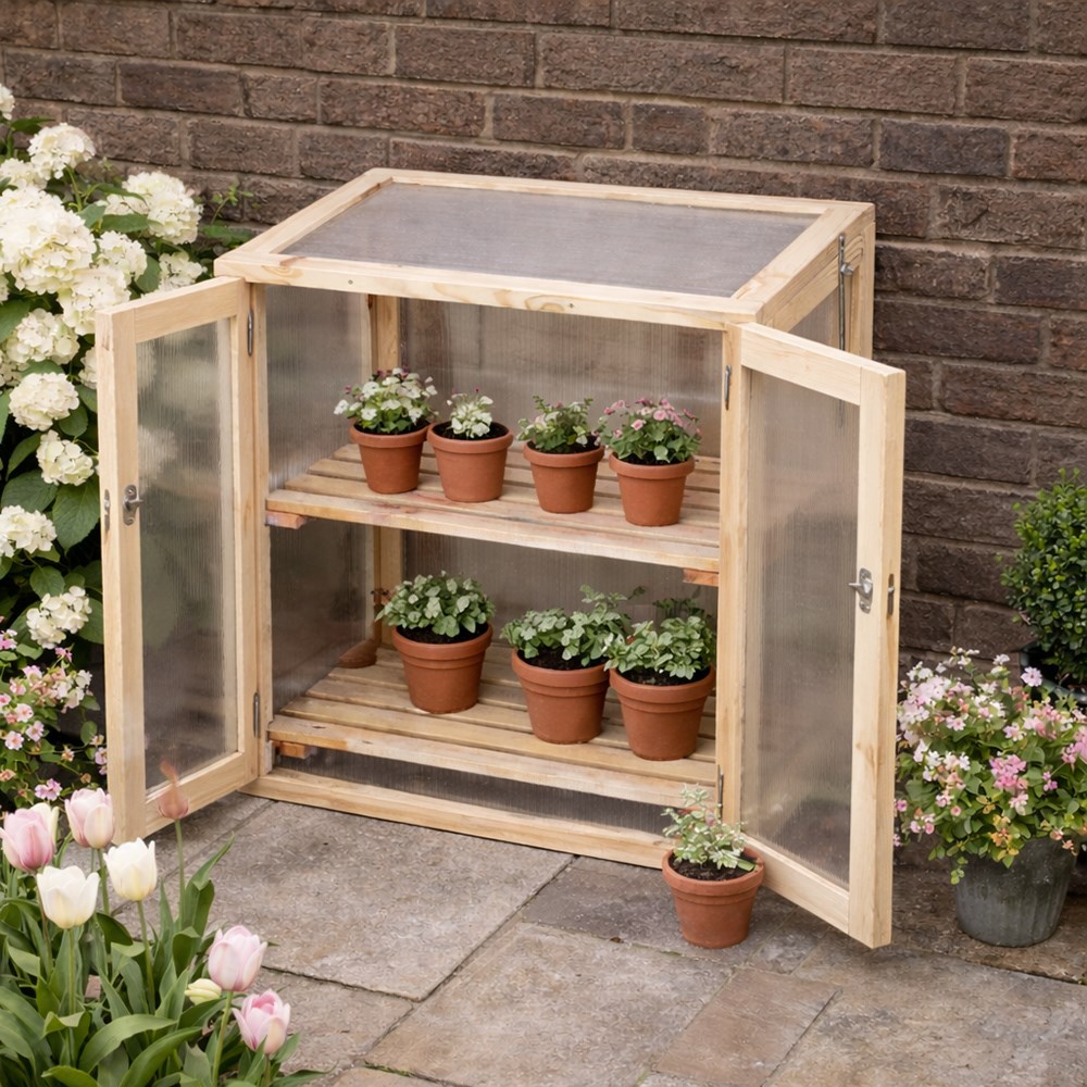 Natural wood growhouse