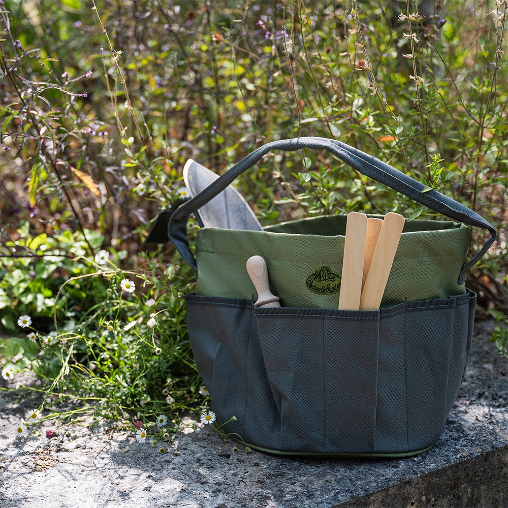 Gardener's tool bag - green & grey