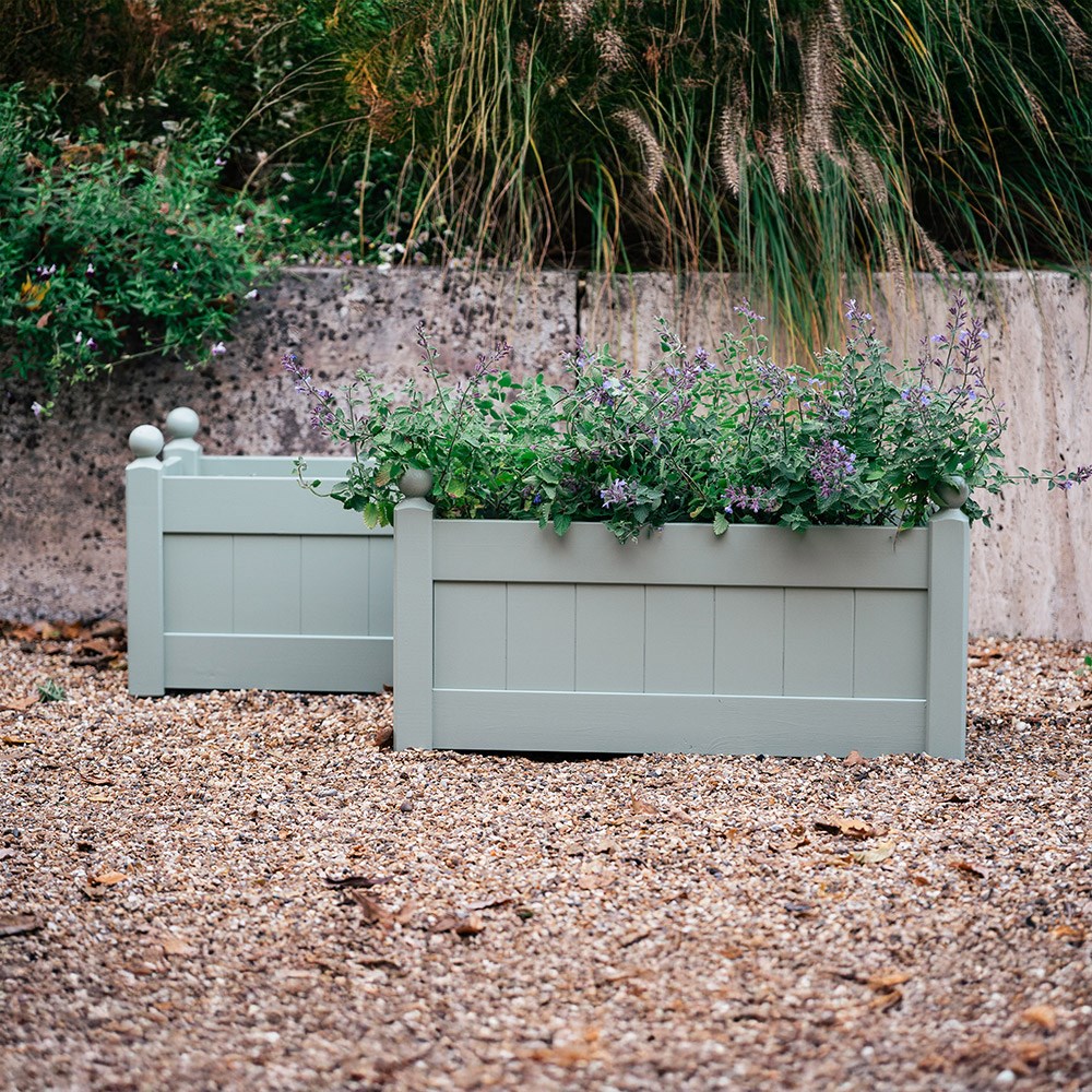 Classic wooden trough - sage