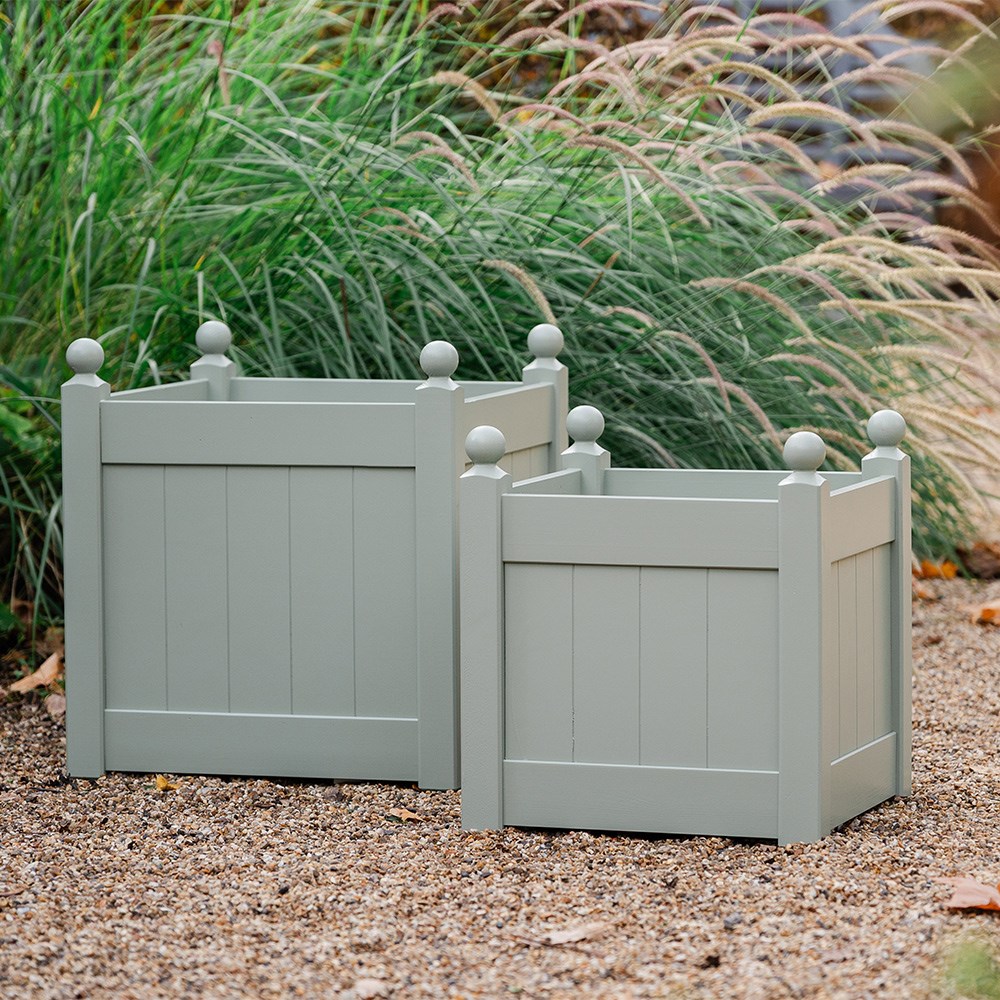 Classic wooden trough - sage