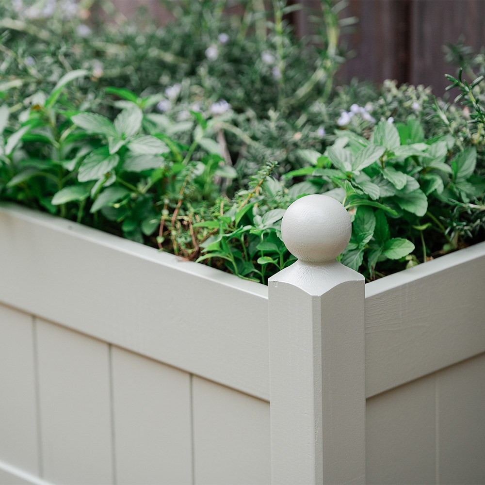 Wooden herb trough - sage