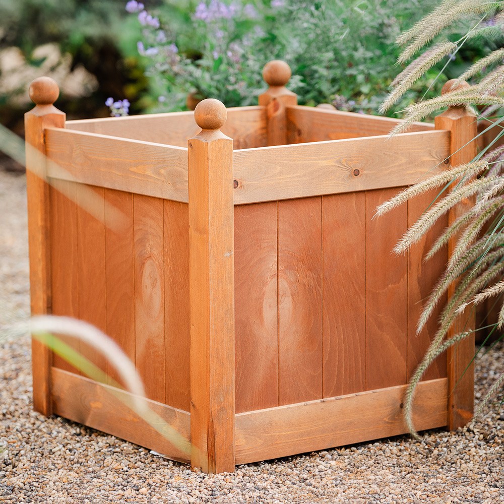 Classic wooden planter - beech