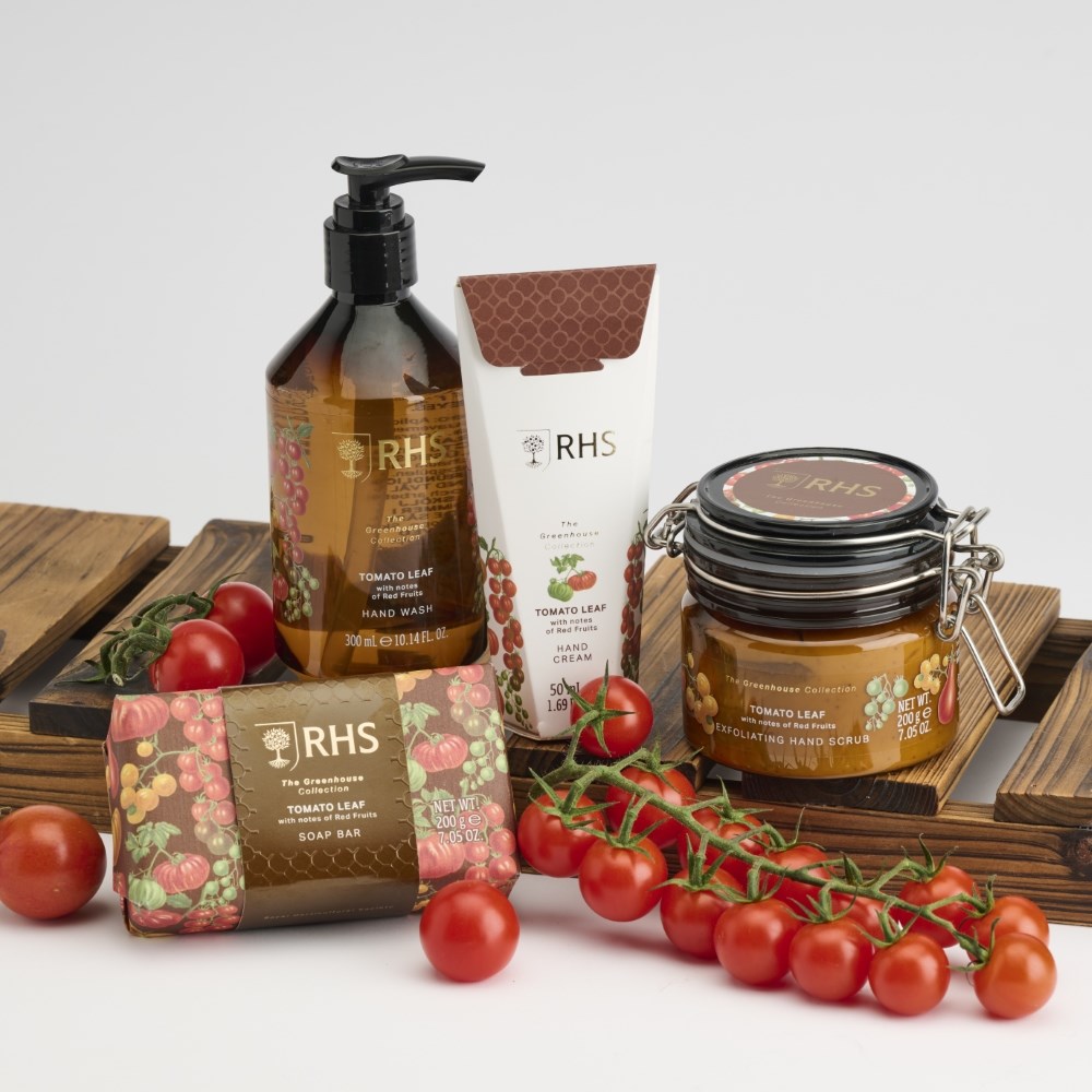 RHS Tomato leaf hand scrub