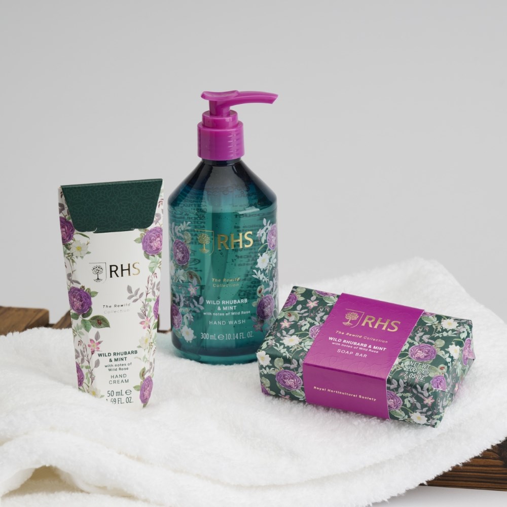 RHS Rhubarb & mint hand cream