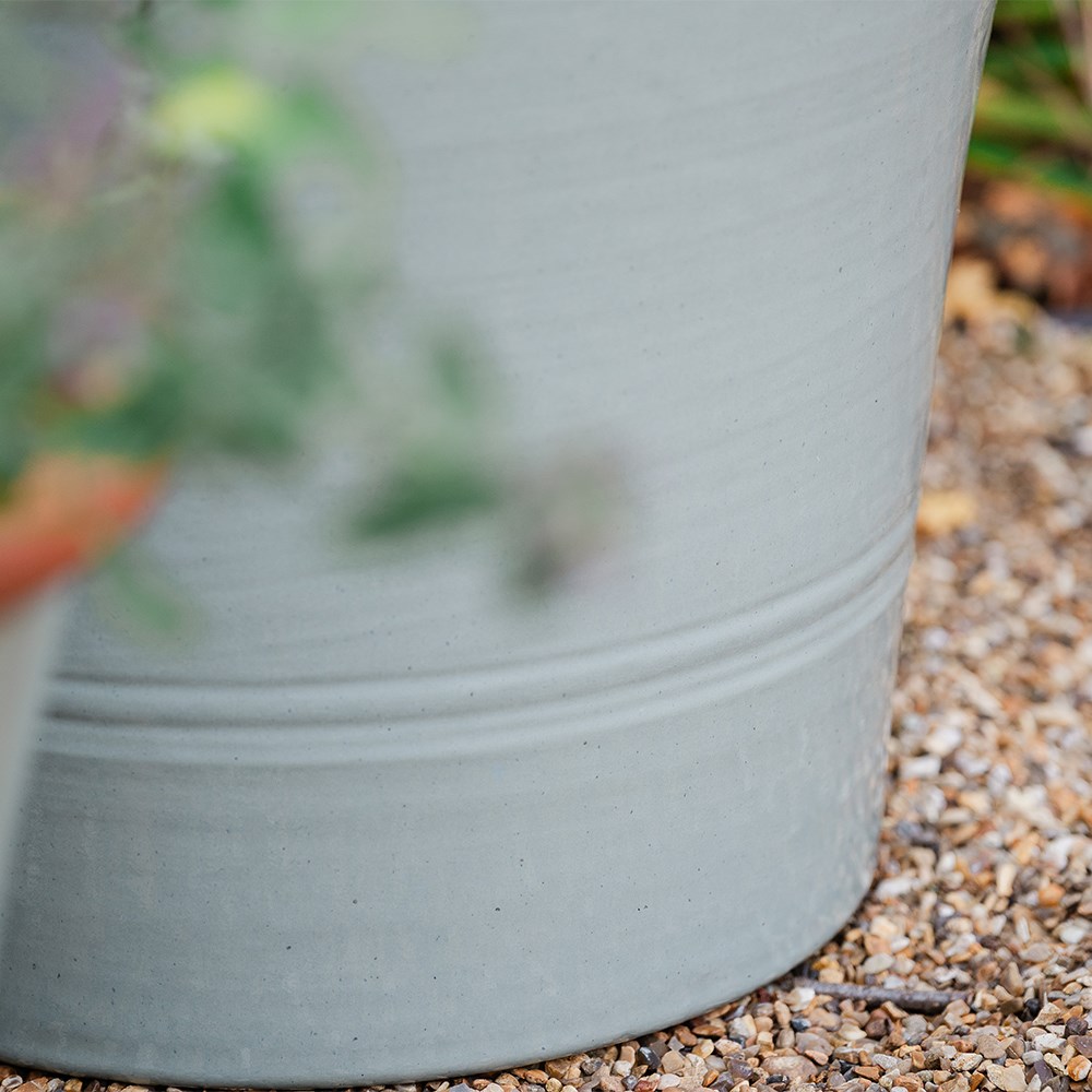 Sage green kitchen planter