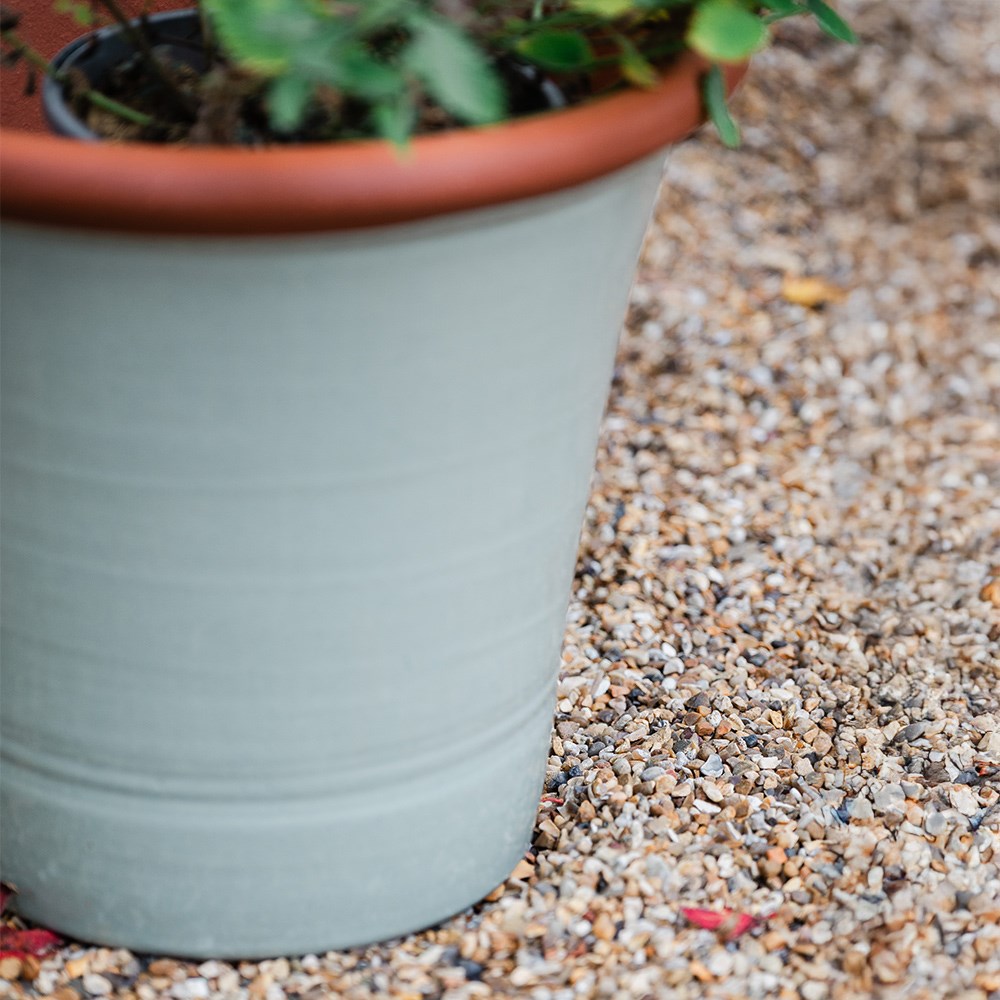 Sage green kitchen planter