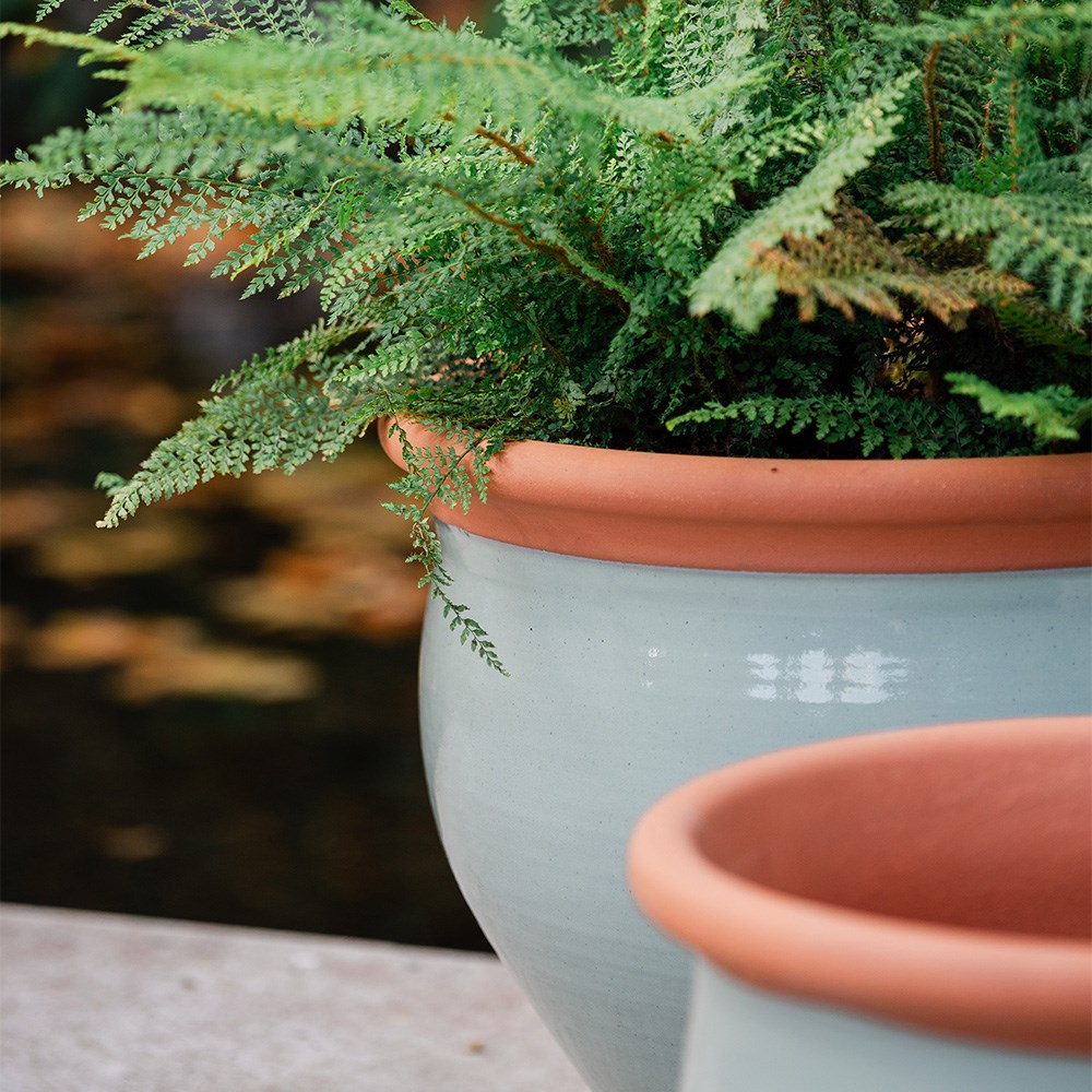 Sage green bellied planter