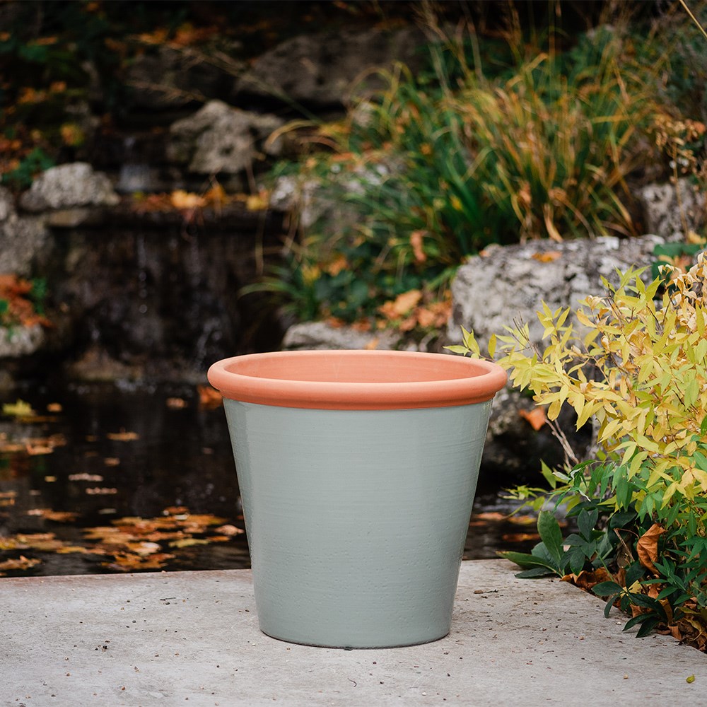 Sage green tree pot