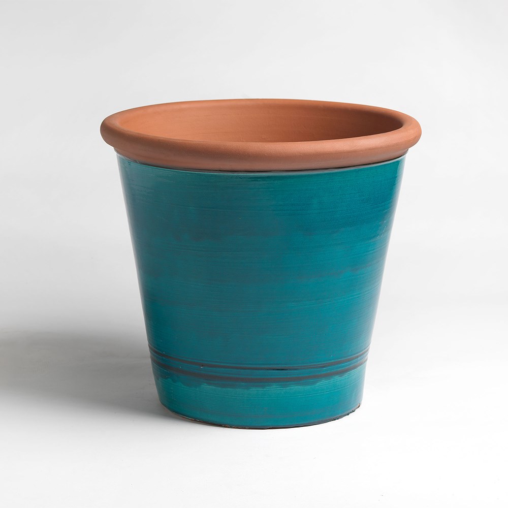 Turquoise tree pot