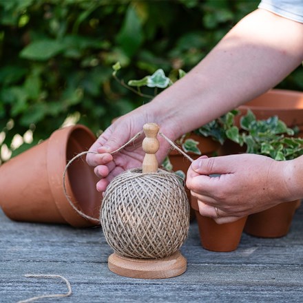 Twine holder dispenser with twine - natural 