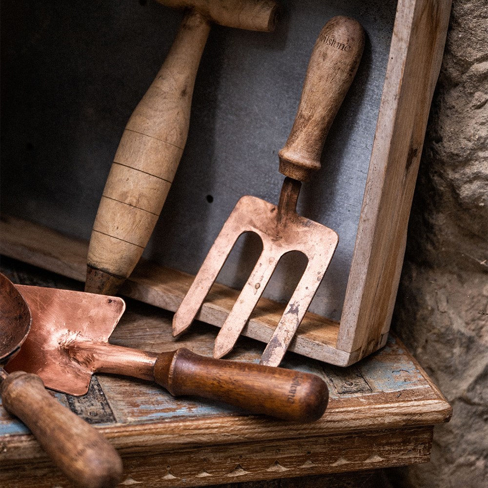 Copper hand fork