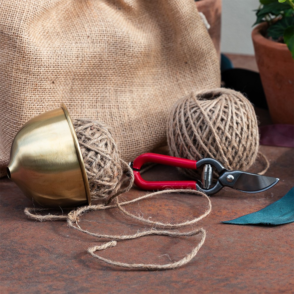 The garden tidy twine & snips kit - brass
