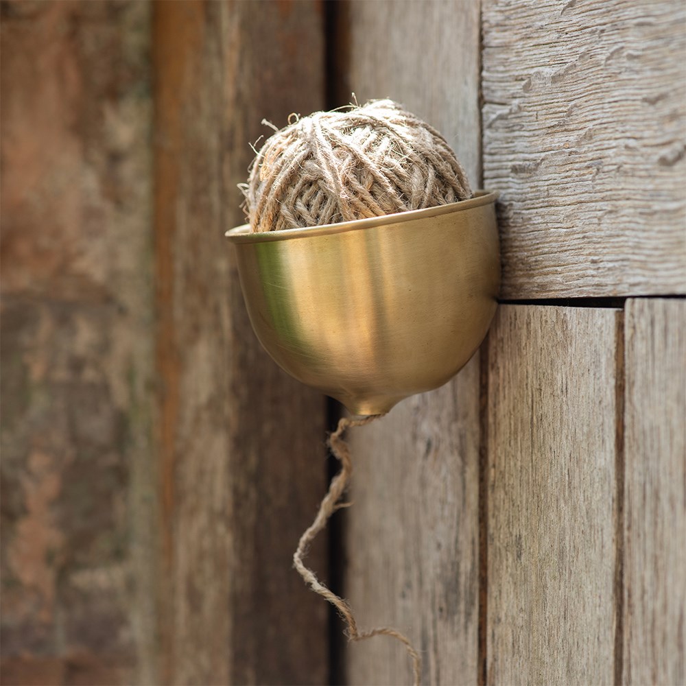 The garden tidy twine & snips kit - brass