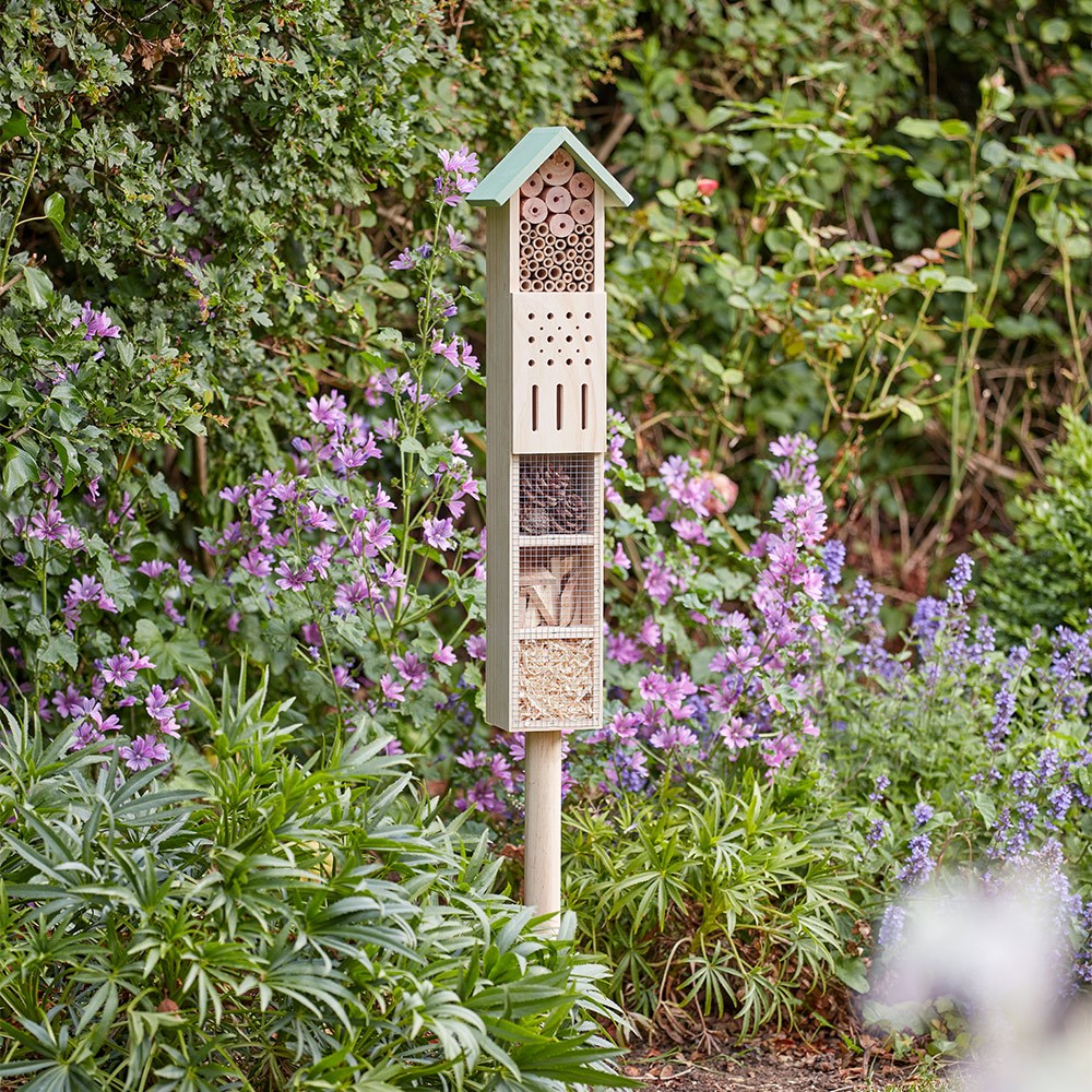 Large insect hotel with stake
