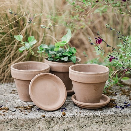 Classic grey Italian terracotta pot