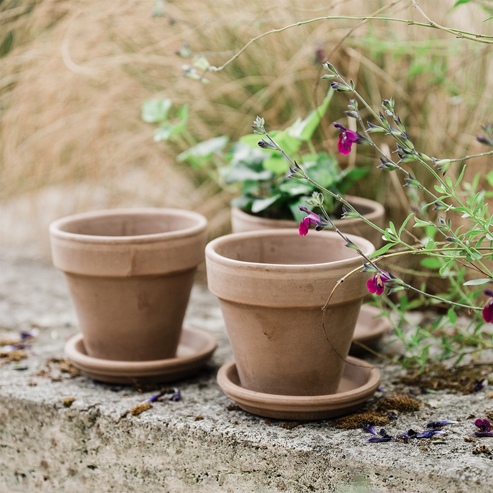 Classic grey Italian terracotta pot