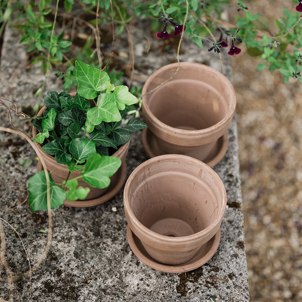 Classic grey Italian terracotta pot