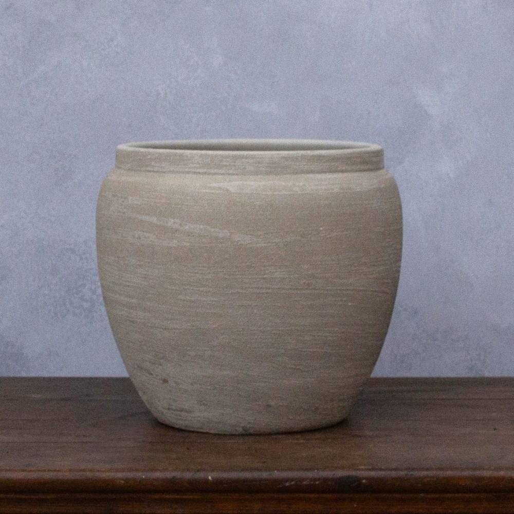 Textured urn large plant pot - grey
