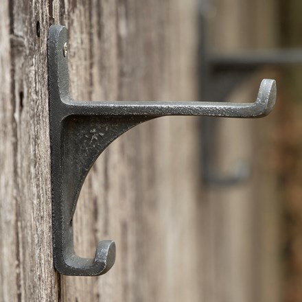 Wall tray brackets with hanging hook - set of two
