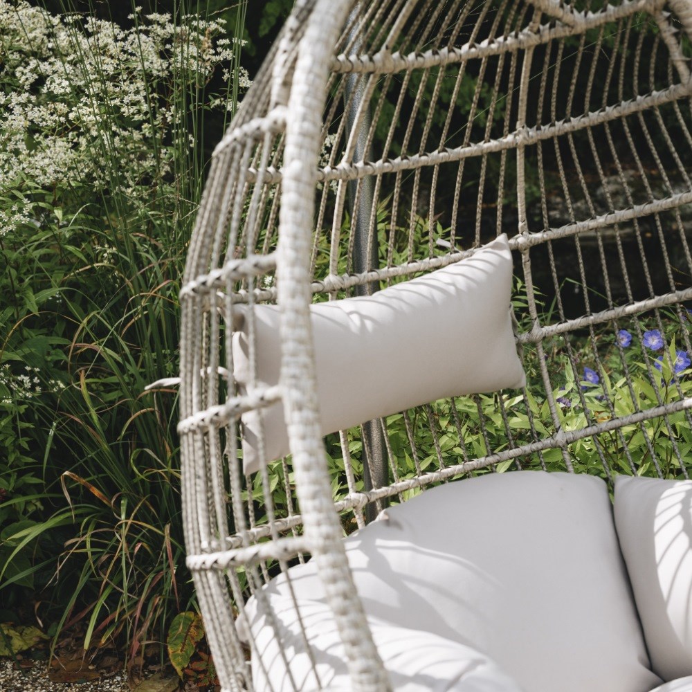 Grey weave single hanging chair