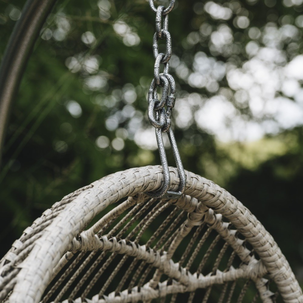 Grey weave single hanging chair