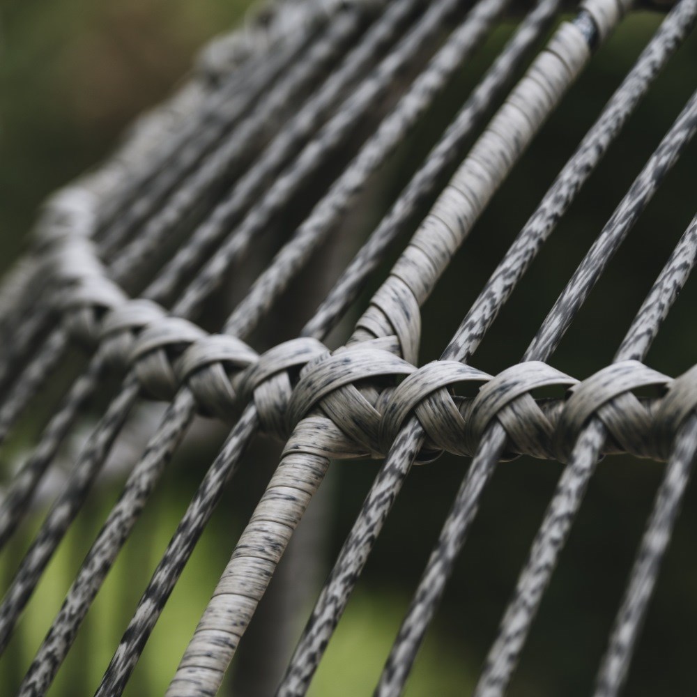 Grey weave single hanging chair