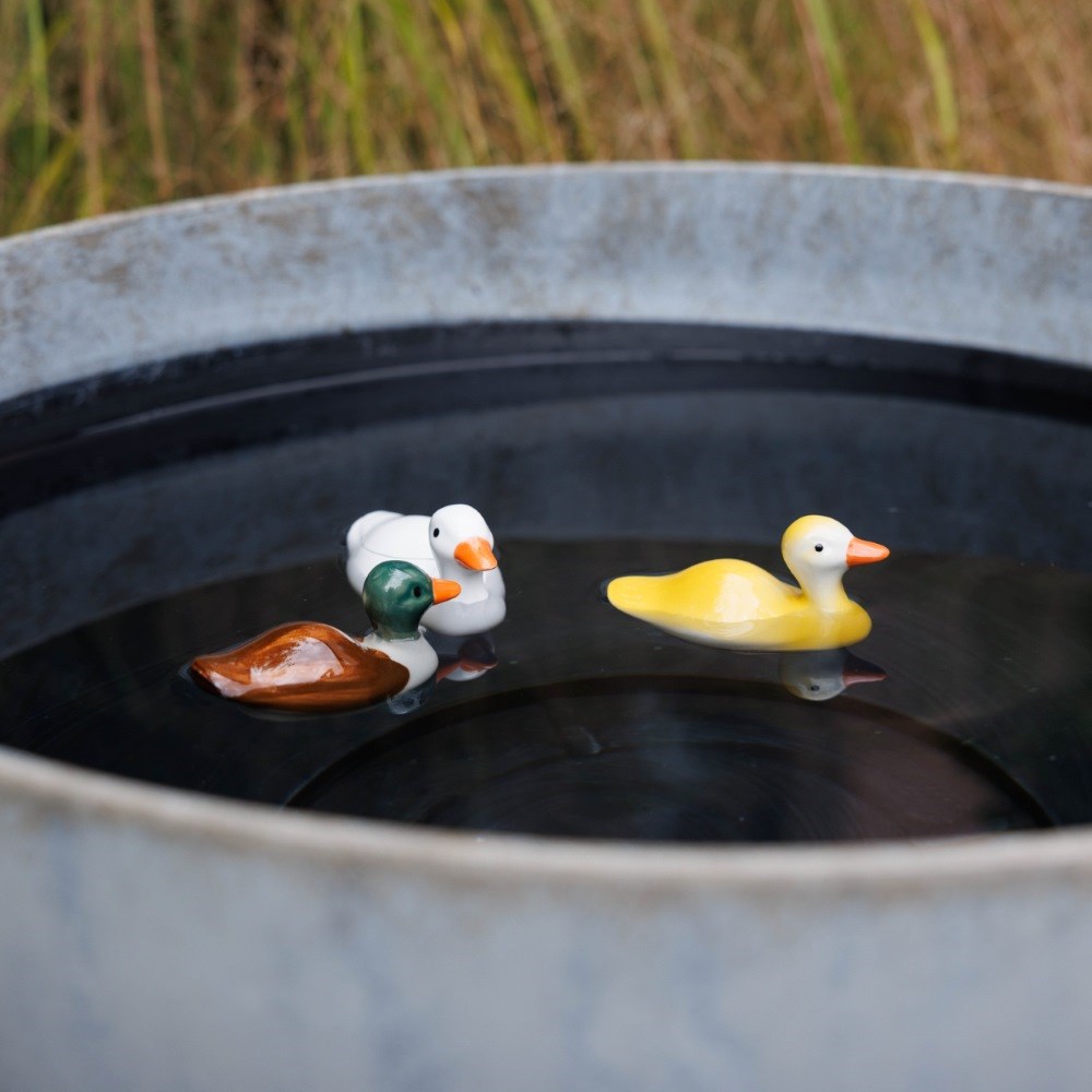 Set of 3 floating porcelain birds