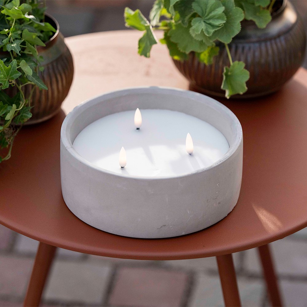 Concrete LED table candle