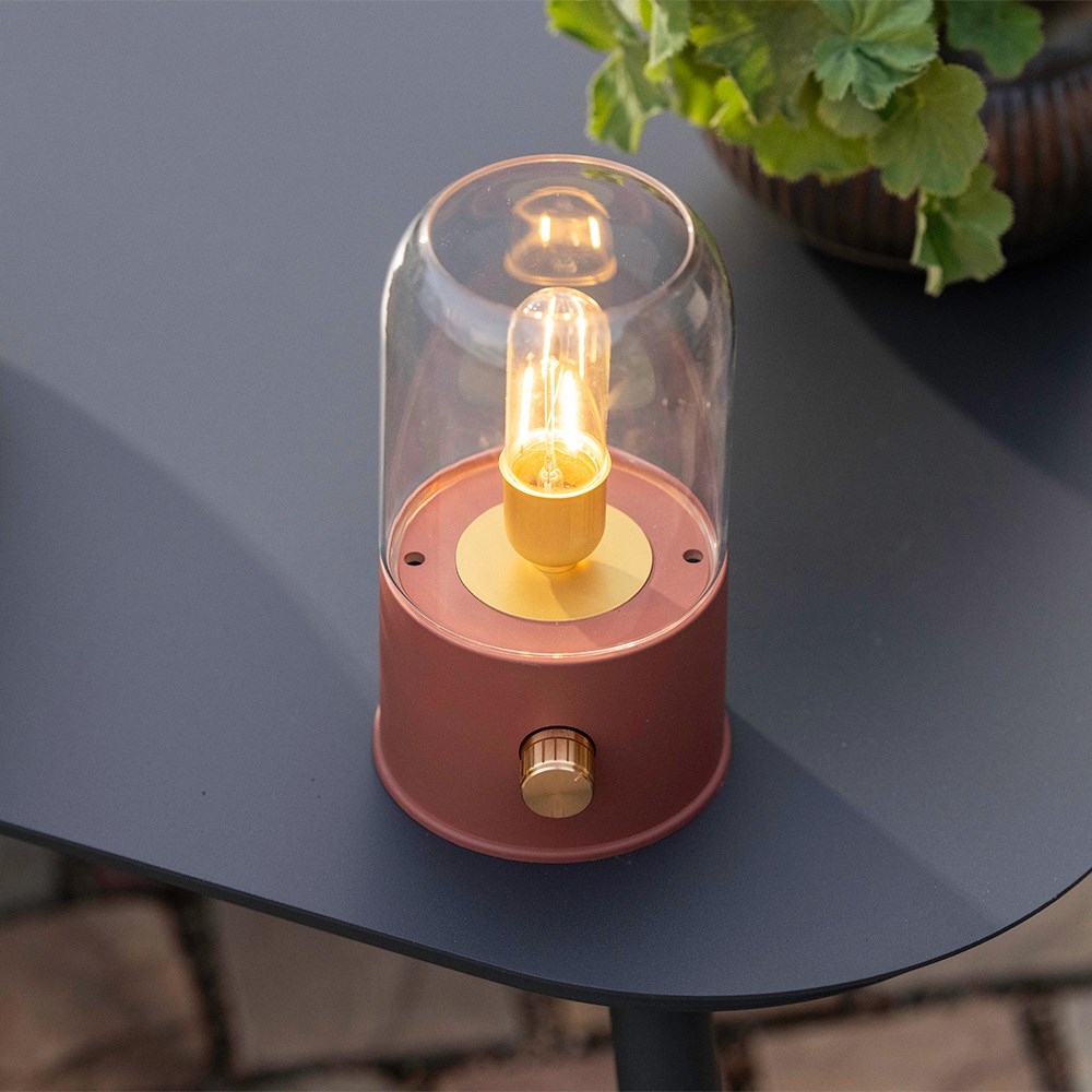 Rechargeable table lamp - terracotta
