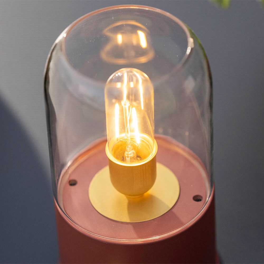 Rechargeable table lamp - terracotta