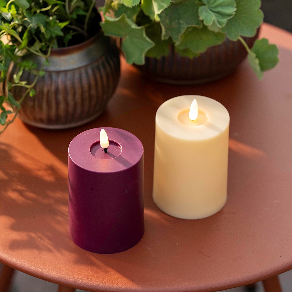 LED column candle - berry