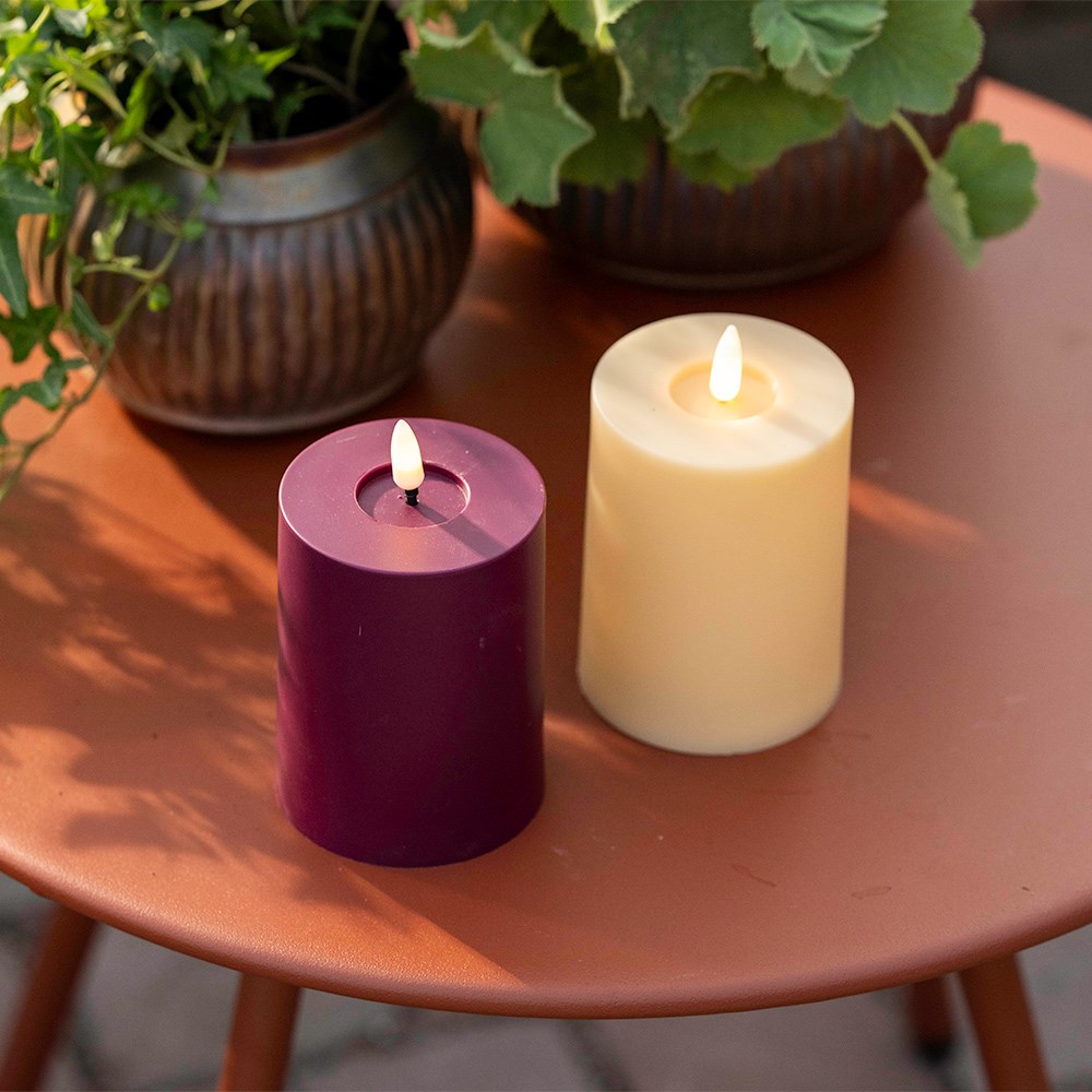 LED column candle - berry