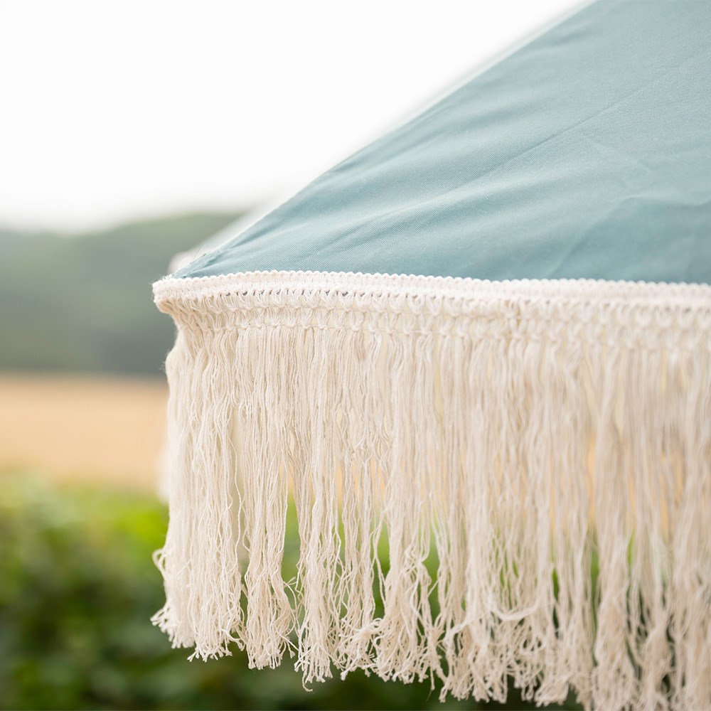 Green tassel parasol