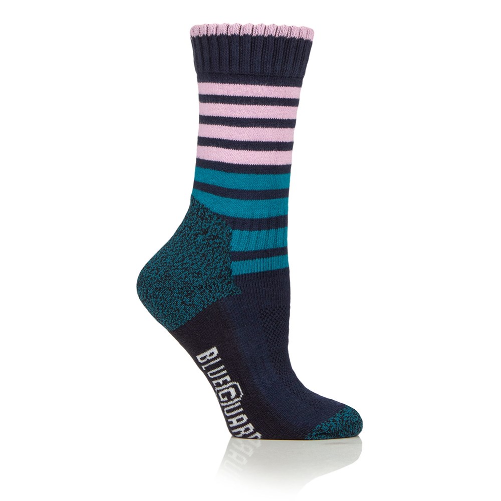 RHS Women's cotton RHS gardening boot socks - stripe