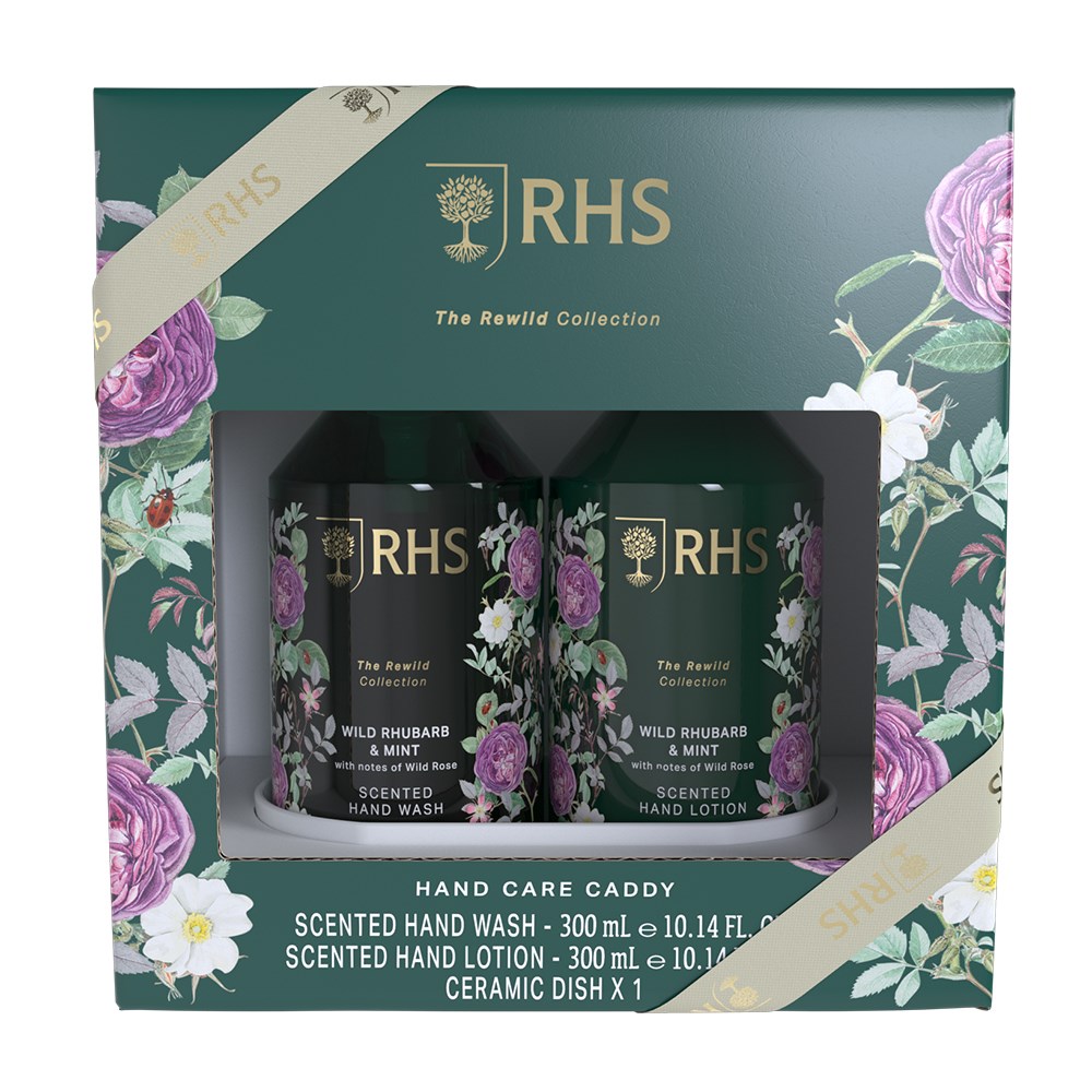 RHS Rewild hand care caddy gift set