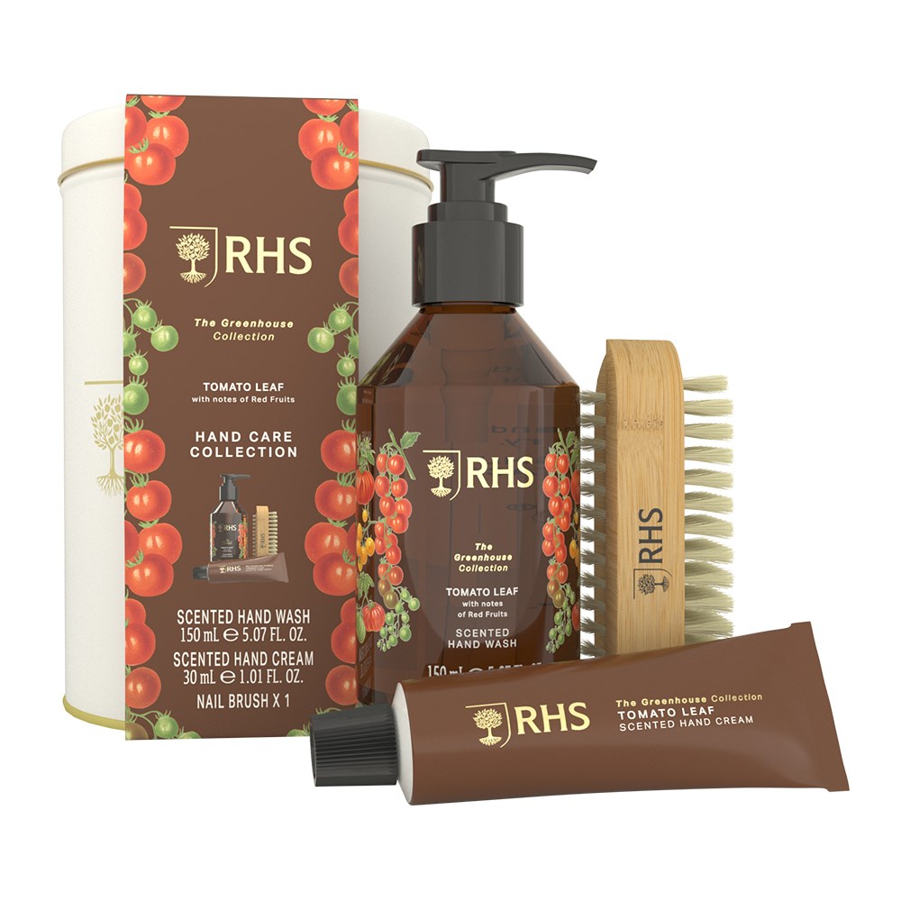 RHS Greenhouse hand care tin gift set