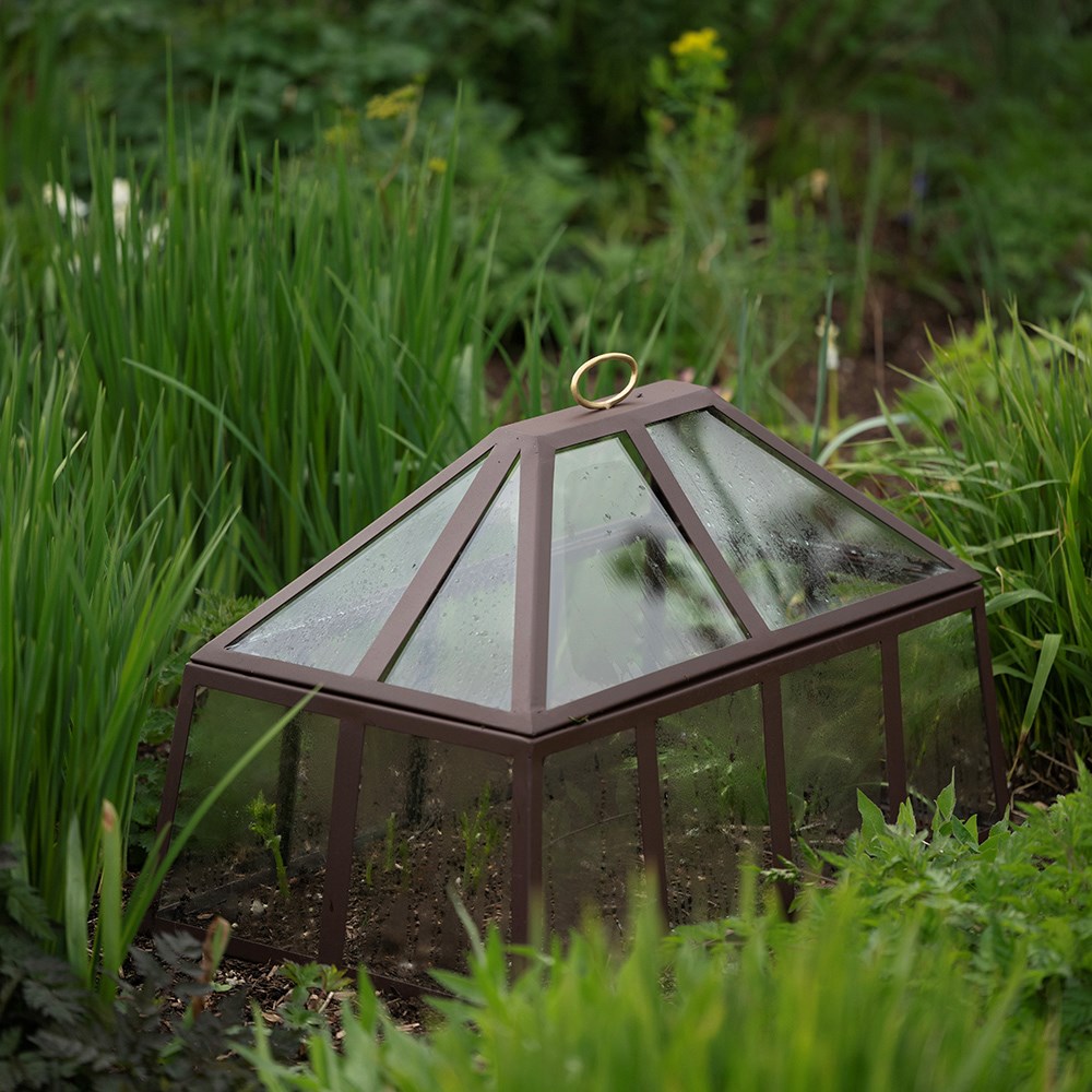 Rectangular Victorian cloche - dark chestnut