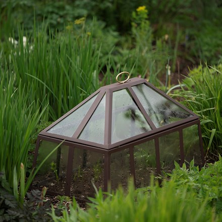 Rectangular Victorian cloche - dark chestnut