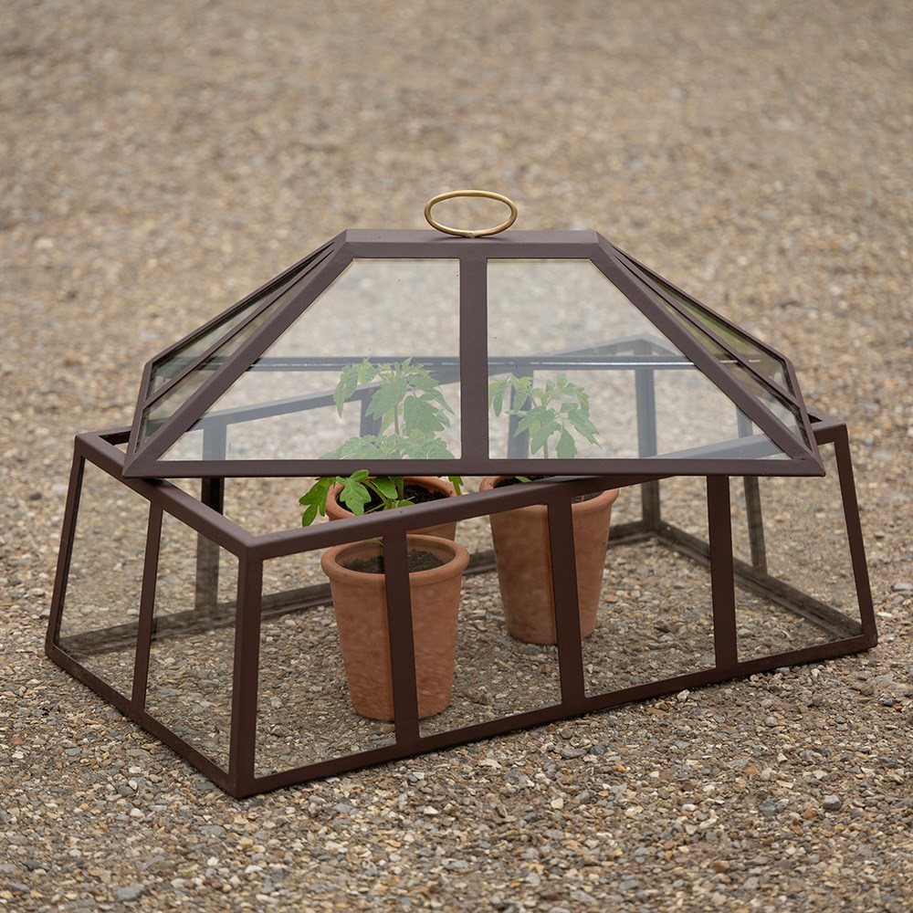 Rectangular Victorian cloche - dark chestnut
