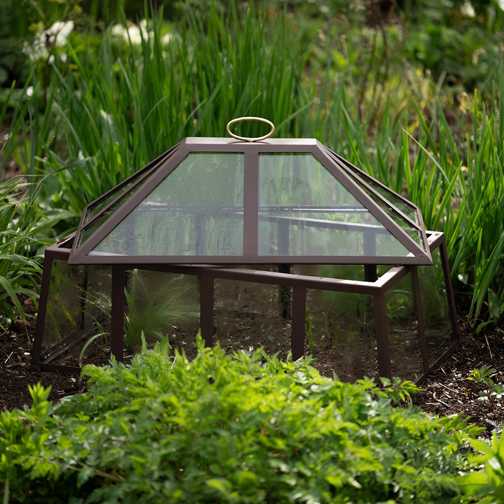 Rectangular Victorian cloche - dark chestnut