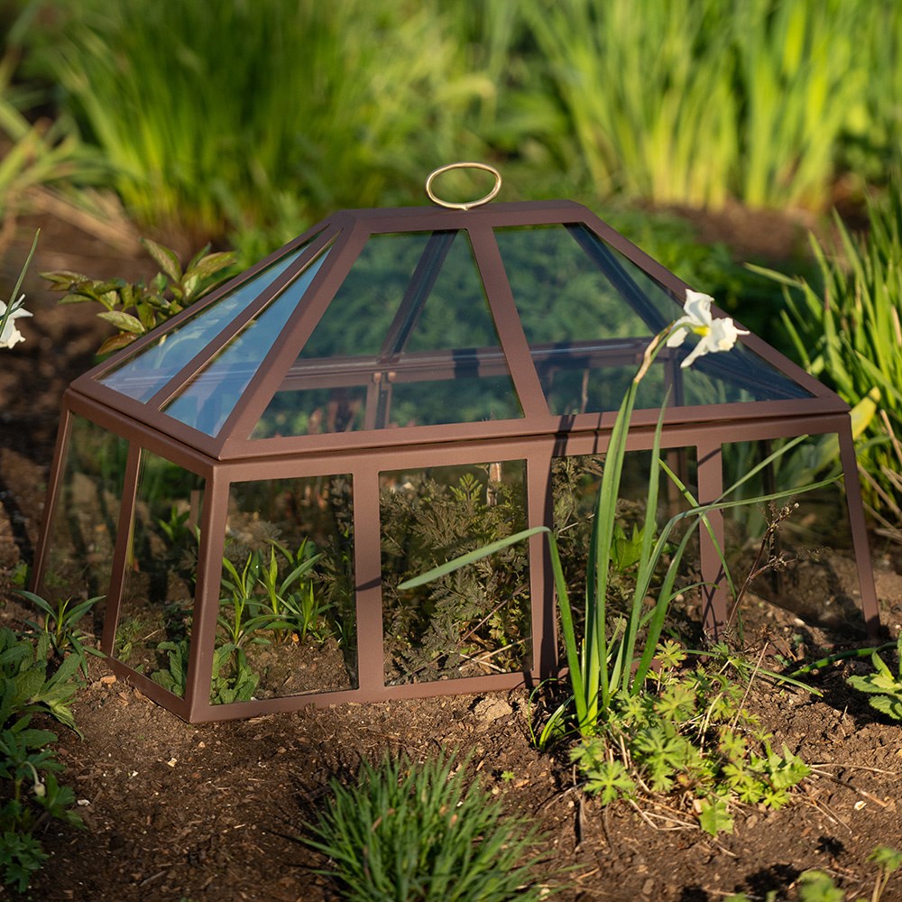 Rectangular Victorian cloche - dark chestnut