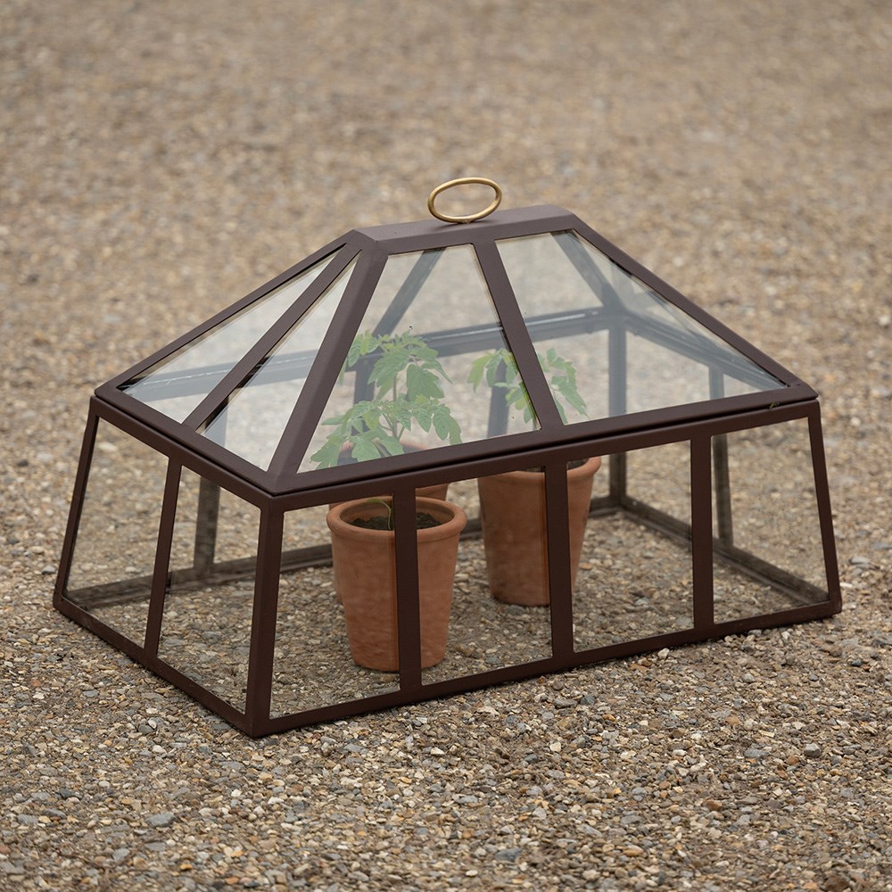Rectangular Victorian cloche - dark chestnut
