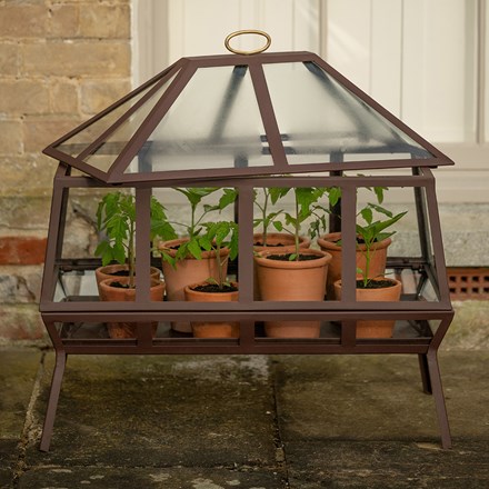 Rectangular Victorian growhouse - dark chestnut