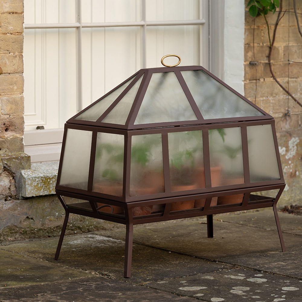 Rectangular Victorian growhouse - dark chestnut