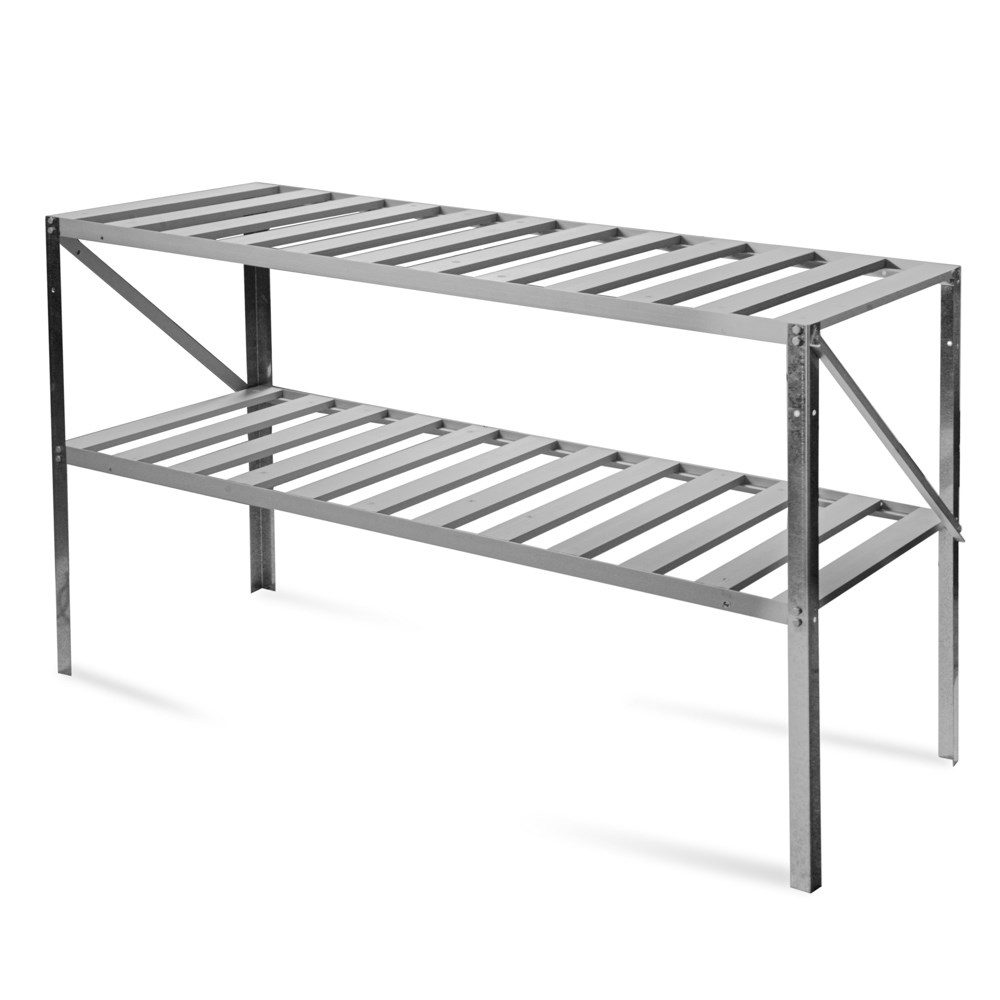 Premium greenhouse staging - silver
