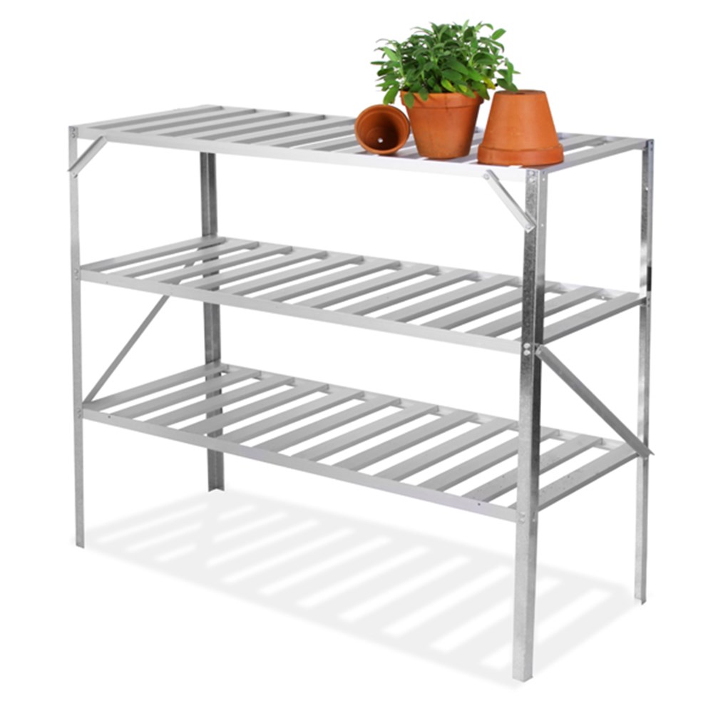 Premium greenhouse staging - silver