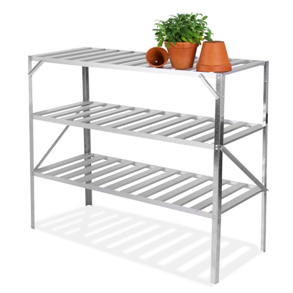 Premium greenhouse staging - silver